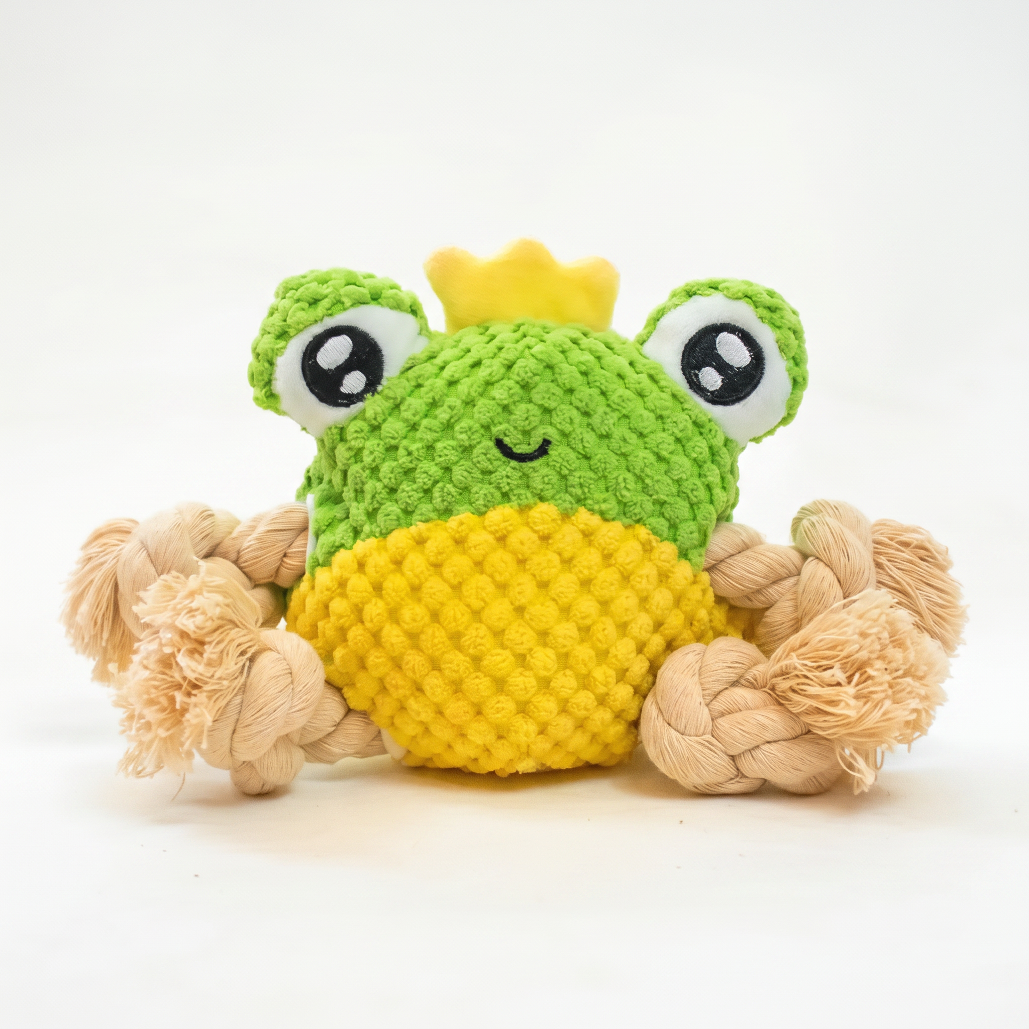 FroschKönig Quietschspielzeug mit Krone für Hunde