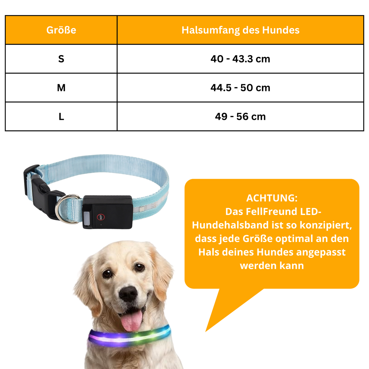 LED-Leuchthalsband Pro