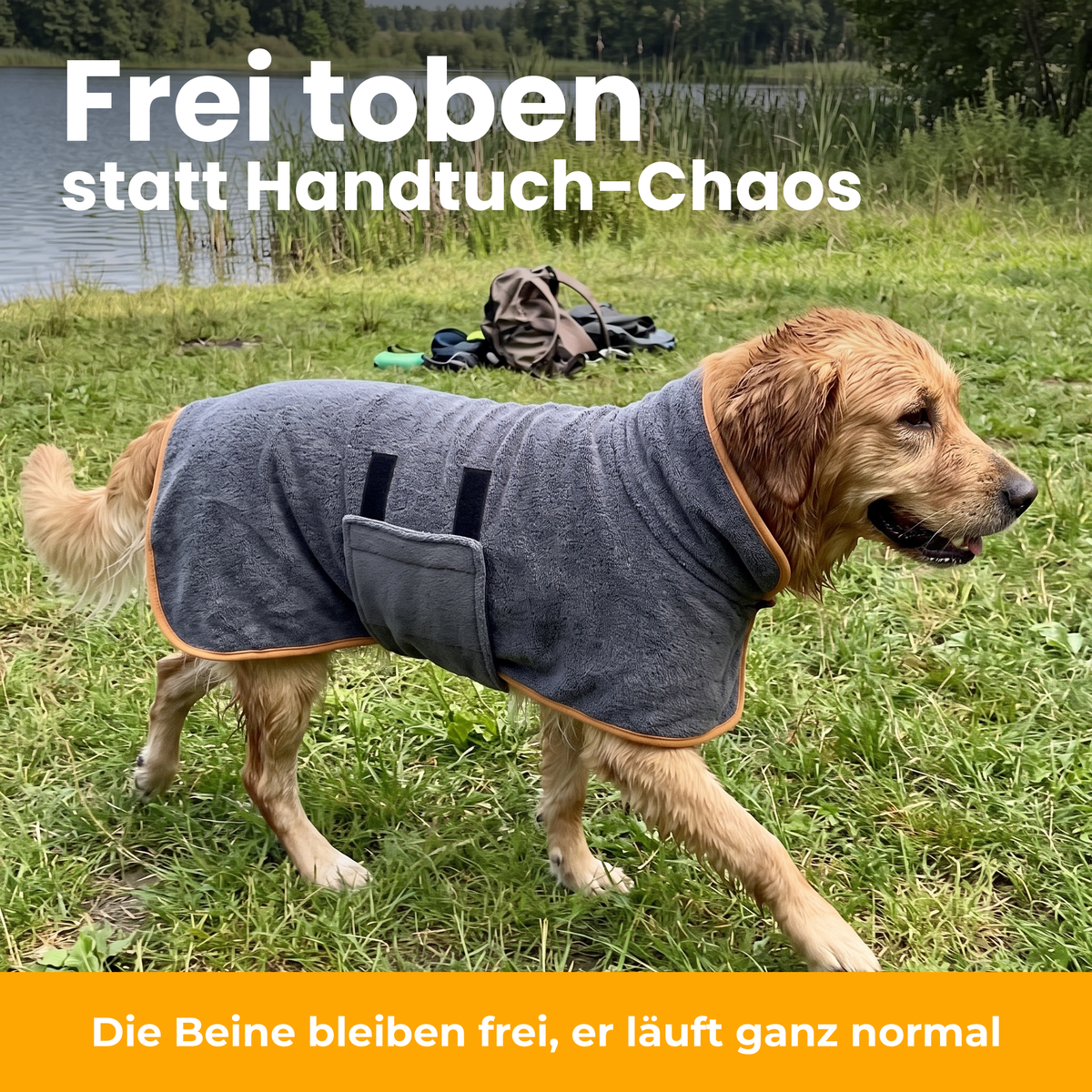 [de] DryKing Hunde-Bademantel – Beine bleiben frei