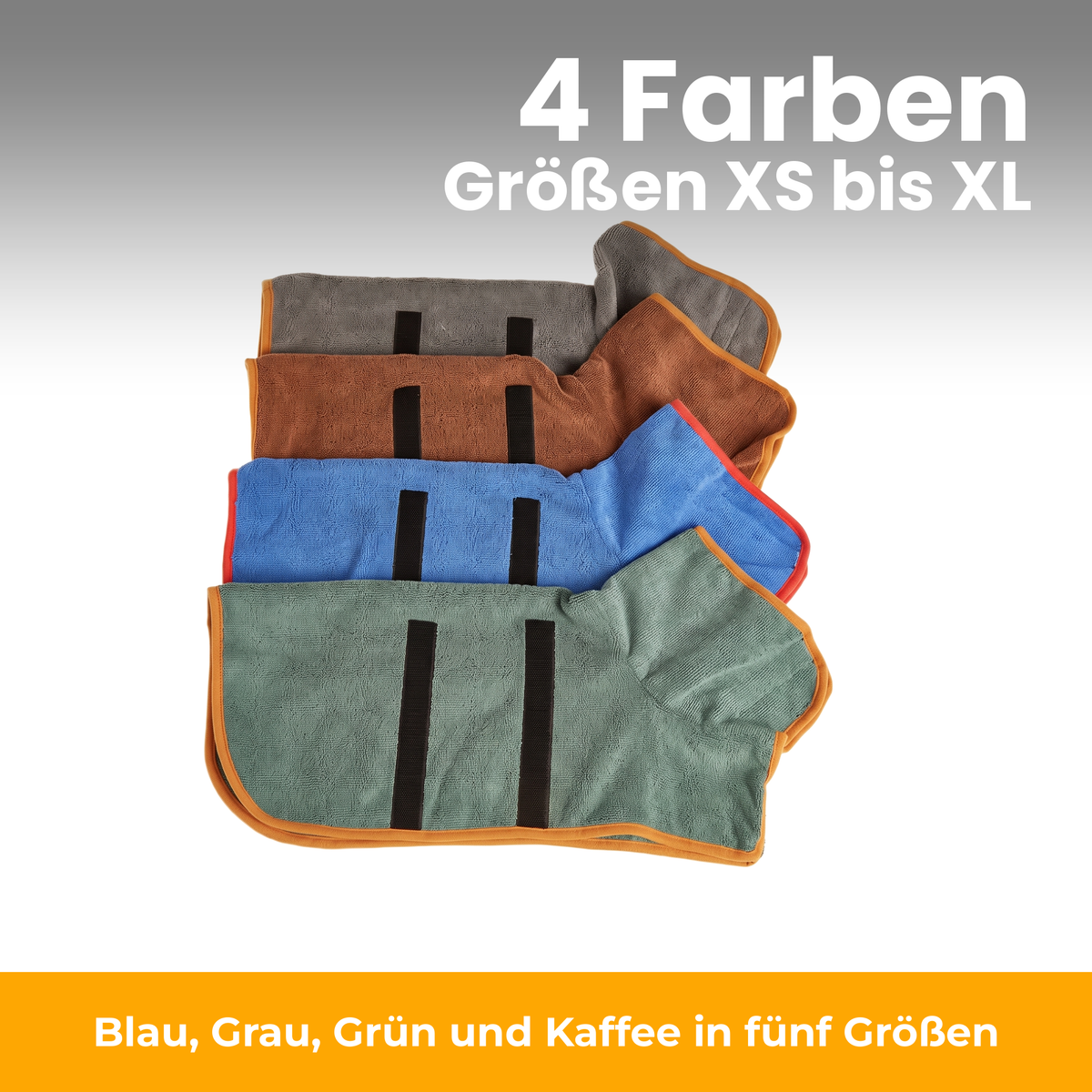 [de] DryKing Hunde-Bademantel – 4 Farben