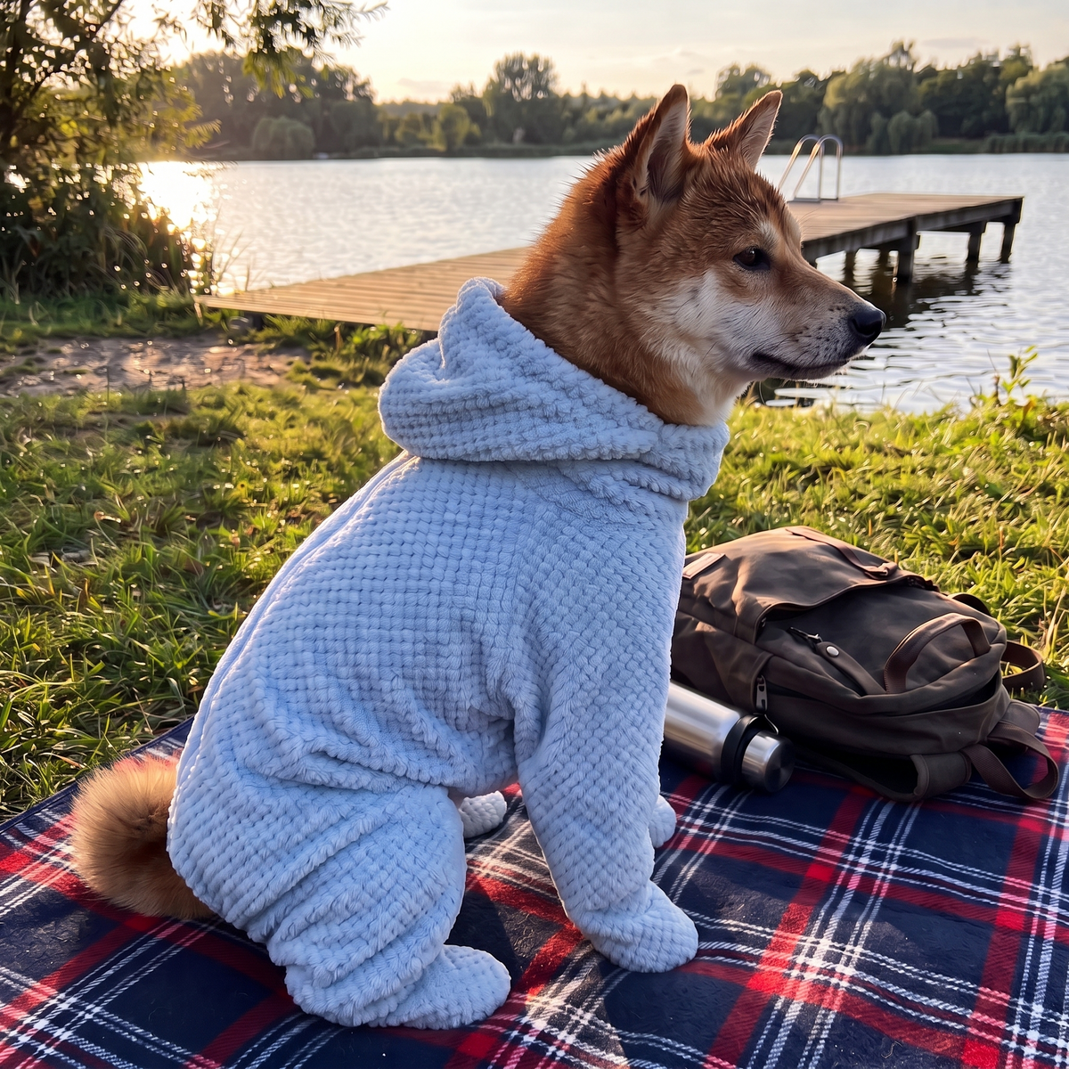FluffDry Hunde-Bademantel – nach dem See