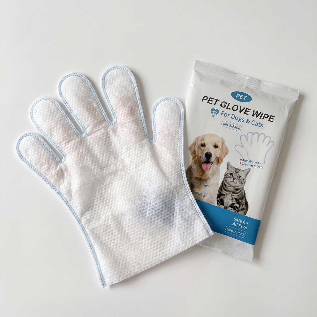[de] FreshFur Deo-Reinigungshandschuh mit Verpackung fuer Hunde und Katzen