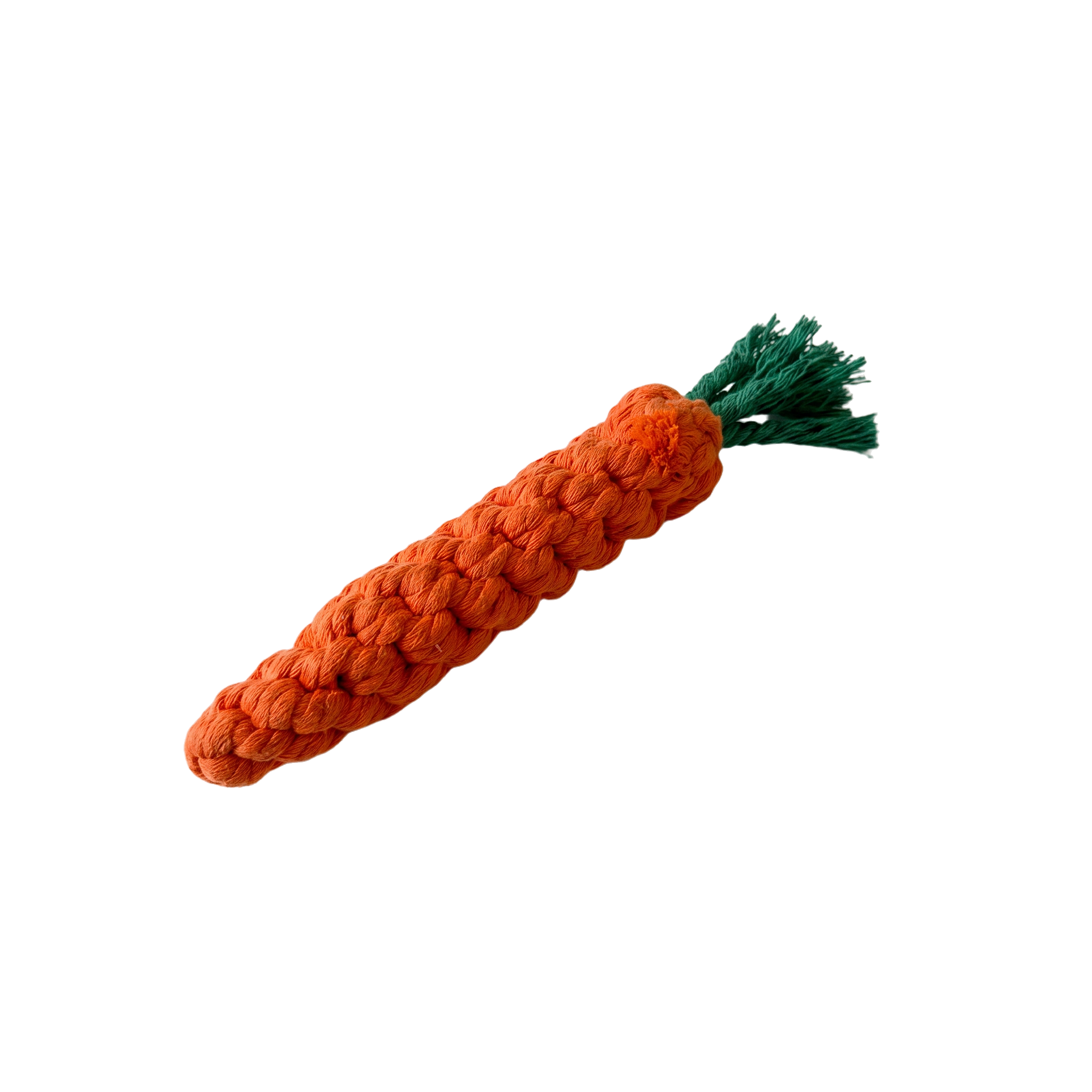 [en] KauKarotte cotton dog chew toy on clean white background