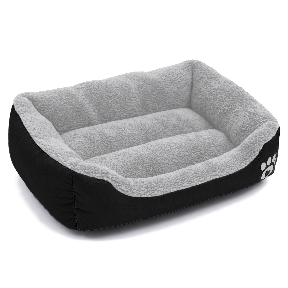 NapBox Hundebett mit hohem Rand in Schwarz