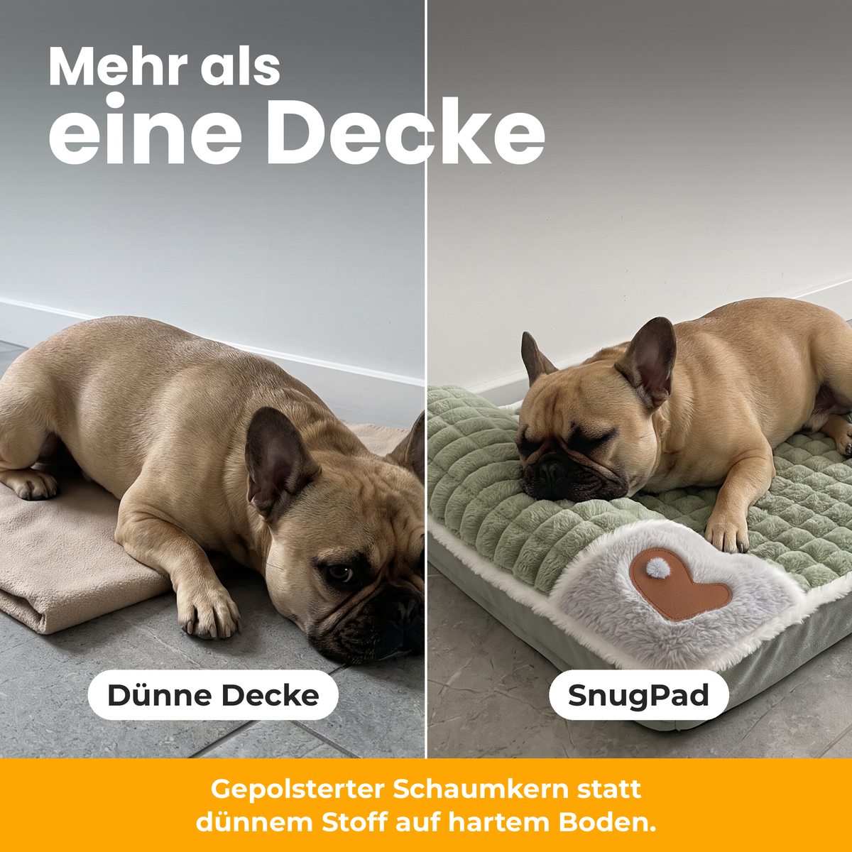 [de] SnugPad – Vergleich: dünne Decke und SnugPad
