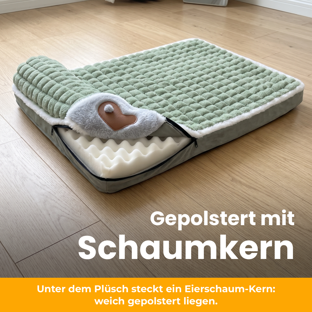 [de] SnugPad – Eierschaum-Kern unter dem abnehmbaren Bezug