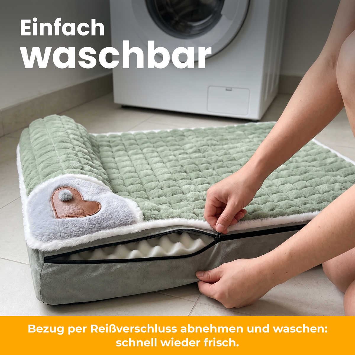 [de] SnugPad – Bezug per Reißverschluss abnehmen und waschen